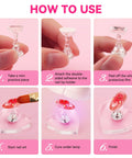Step-by-step guide using Magnetic Nail Stand Set For Press On Nails Handy Nail Art Display Holder With 200 Pcs Double Sided Tape.
