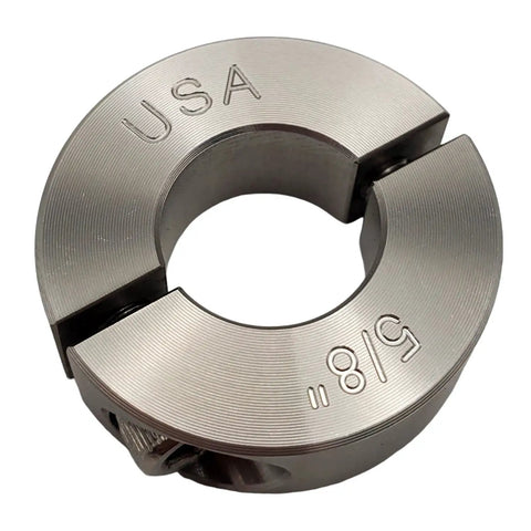 Badass Two Piece Shaft Collars With 0.625 Inch Bore Made From Heavy Duty 303 Stainless Steel Clamping Style 4 Pack Built Tough For Tight Grip And No Sweat Setup Ready To Roll Everywhere