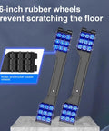 Heavy Duty 2 Pack Furniture Dolly With Sturdy Carbon Steel Build And Thick Rubber Pads For Washing Machine, Fridge, Dryer Movers, And Appliance Rollers To Make Moving Stuff A Total Breeze Without Any Sweat Or Strain. featuring 36-inch rubber wheels.