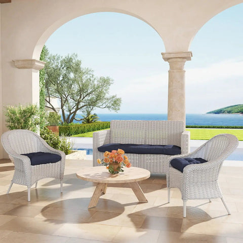 Outdoor Bench Cushion Tufted 44x22x4 Inch Loveseat Pad For Patio Furniture Garden Wicker Chair Porch Swing Indoor Outdoor Use