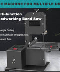 Beast Benchtop Bandsaw 800W 1750 RPM For Wood And Foam Cutting, Tilting Metal Table 0 To 45 Degrees, shown on countertop