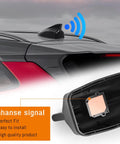 Shark Fin Roof Antenna Cover For Hyundai Kona 2018 2019 2020 2021 2022 2023 And Kia Sorento 2019 2020 Glossy Black With Chip Antenna Topper Cap Replacement Dope Sleek Exterior Trim Upgrade And Durable Fit 96210-J9300 shown installed and disassembled