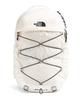 Women's Borealis Commuter Laptop Backpack For Everyday Travel, Gardenia White, with front bungee storage and multiple pockets.