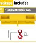 Heavy Duty Universal Forklift Lifting Hook Rated For 4800 Lb Loads Built Like A Tank to safely handle bulky loads components included