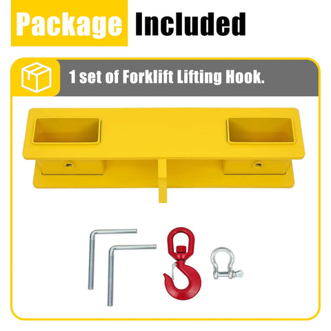 Heavy Duty Universal Forklift Lifting Hook Rated For 4800 Lb Loads Built Like A Tank to safely handle bulky loads components included