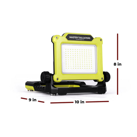 FLUD 4000 LED Work Flood Light For Dewalt 20V Battery Ultra Bright Portable Worksite Light With Three Brightness Levels And USB Power Tough Cordless Floodlight Built For DIYers And Pros