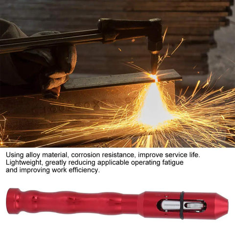 Get That Heavy Duty TIG Welding Wire Feed Pen And Rock Your Shop With This Super Fast Industrial Arc Welding Tool, lightweight red alloy pen in use.