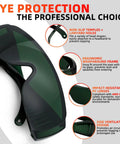 Industrial Grade Shade 5 Welding Goggles Built Different For Serious Eye Protection And Anti Fog Side Vents Ideal For Plasma Cutting And Soldering Tasks with non-slip temples and wraparound frame.