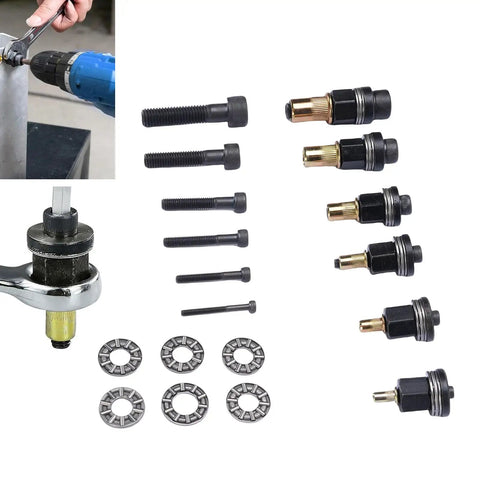 Hand Rivet Head Nut Set With Mandrels For Tight Spots Includes M3 M4 M5 M6 M8 M10 Universal Rivnut Tool Kit Ideal Sheet Metal Work And Piping Jobs Manual Quick Install Hardware Fix Your Projects Today, carbon steel rivnut mandrels and nuts