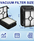 Pro Grade Brush And Filter Replacement Parts For Bissell CrossWave Vacuum Fits 3888A And 1785 Series Models Includes Replacement Brushes And Filters For 1785G 1785B 1785F And More For Easy Deep Clean., black vacuum filter with 90-degree fold, 3.7 x 2.85 x 1.3 in