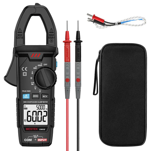 True RMS Clamp Meter Multimeter For Auto Ranging AC And DC Current And Voltage Measures 600A And 600V Resistance Capacitance