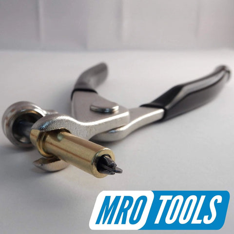 Three Sixteenth Inch Cleco Sheet Metal Fasteners With Cleco Pliers And Carry Bag Brass Color For Quick Reusable Clamping