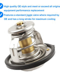 Close-up of Engine Thermostat Replacement 25500 2GGA0 for Hyundai and Kia 2.4L cars showing jiggle valve and spring mechanism