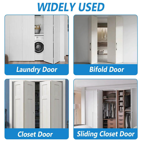 Bifold Door Hardware Repair Kit For Doors From One To One And Three Eighths Inches Thick Up To Fifty Pounds Includes Top And Bottom Brackets Pivots And Guide Wheel Two Sets Heavy Duty Stainless Steel And Nylon Parts