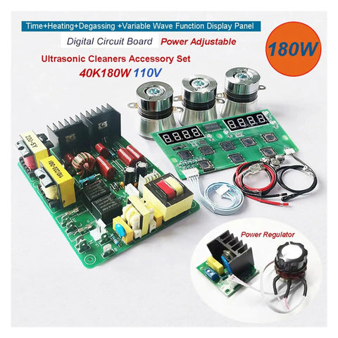 High Power 40KHz 180W Ultrasonic Cleaner PCB Assembly With Transducer For Car Washer And Industrial Cleaning Systems 220V Durable Parts Cleaning Kit