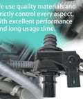 Straight Shooter Coolant Water Control Valve Assembly Compatible With Toyota Camry RAV4 Highlander Sienna and Lexus, front view showing connection.
