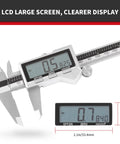 8 Inch Digital Caliper In Stainless Steel IP54 With Inch Millimeter Fraction Conversion And Large LCD Screen display