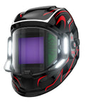 Welding Helmet With Panoramic 180 Degree View And True Color Auto Darkening, Built-In LED Lights For Clear Visibility