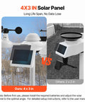 Comparison of 4x3 inch solar panel on 7 In 1 Wi Fi Solar Weather Station With 7 Inch Color Display and a smaller panel on another model.