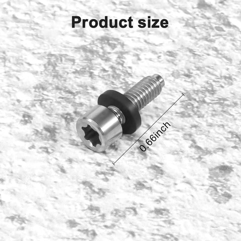 Close-up view of a 4Pc Beefy Golf Driver Screw Bolts Set Compatible With Taylormade M3 M4 M5 M6 SIM SIM 2 Stealth 2 Qi10 replacement bolt with size measurement.