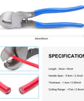 Pro Grade Heavy Duty Battery Cable Lug Crimp Tool With Wire Cutter And Rotating Dies For 8 6 4 2 1 1/0 AWG Lugs, Terminals