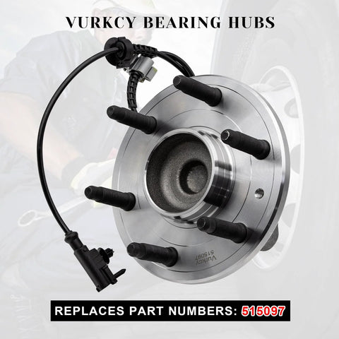 Front Wheel Bearing Hub Assembly 2WD Pair For Cadillac Escalade ESV 2007 To 2014 Chevy Avalanche 2007 To 2013 Silverado 1500 2007