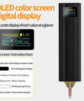 80 Gear Handheld Spot Welder With Adjustable Power And Digital Display For Nickel Plates And Strips, showing OLED display features