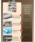 Heavy Duty 5 Tier Stainless Steel Shelving Unit Rock Solid Storage Rack With 330 Lb Load Capacity showing comparison features and benefits.