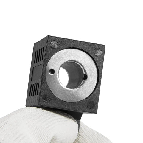 Close-up of 12V DC Solenoid Coil 16W with Dual Spade Connectors, designed for hydraulic power unit lift dump, EF1081 model