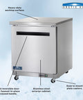 Badass Commercial Undercounter Freezer Delivers 6.5 Cubic Feet Of Frost Inside A Slick 27 Inch Stainless Steel Worktop With Easy Swing Doors