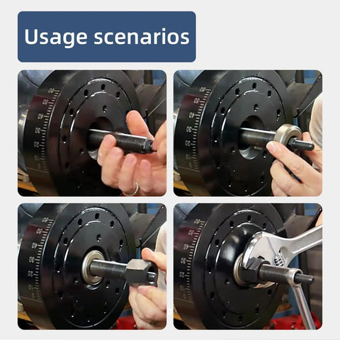 Harmonic Balancer Installation Tool Kit For Chevy SBC And BBC Engines With threaded rod nut washer and thrust bearing usage