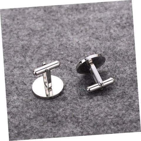 Cross Cufflinks For Men In Polished Titanium Steel With Black Finish Dope And Elegant Decorative Fasteners For Shirts