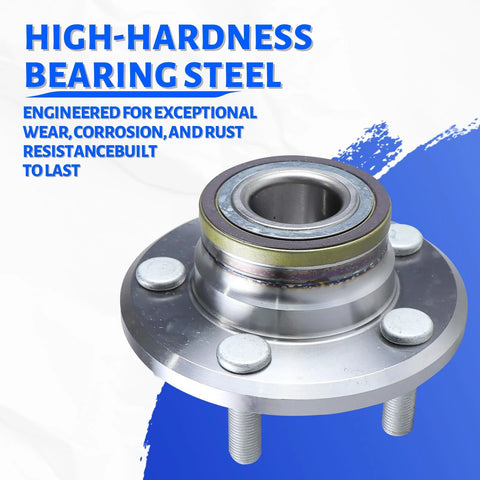 Front Wheel Bearing Hub Assembly 2x 513224 For 2005-2014 Chrysler 300, 2008-2014 Dodge, high-hardness steel detail.