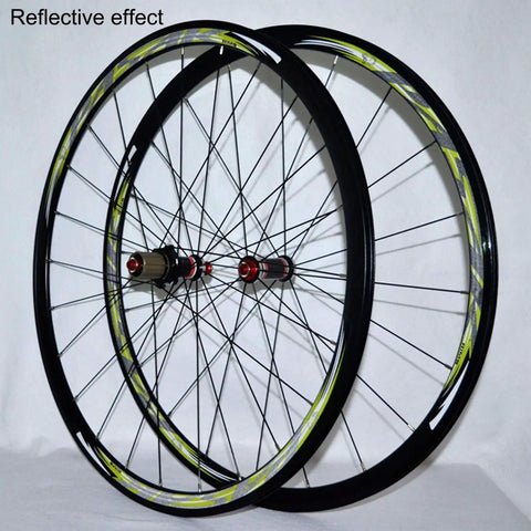 700C Road Wheelset With Front 100mm And Rear 130mm Quick Release Hubs 30mm Deep Aluminum Rim Carbon Blend Build Sealed Bearings