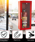 Two Pack Ten Pound Fire Extinguisher Cabinet For Wall Or Surface Mount Red 22 Gauge Steel Built To Last Heavy Duty Installed