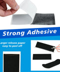 Peeling 30 Sheets Fingerboard Foam Grip Tape 38mm By 110mm Soft Black Non Slip Grip For Tricks And Grinds, showing adhesive.