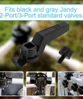 Pool Valve Handle And Knob Kit For OV3 1500 1.5 Inch To 2 Inch Socket 3 Port CPVC Valve Replacement Parts Black 2 Pack