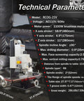 Technical parameters of Real Deal Benchtop Milling Machine With 1100W Brushless Motor And Variable Speed Control.