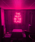 This Must Be The Place Neon Sign Dimmable Light Decor for bedroom man cave shop salon office decoration hot pink signage