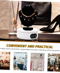 Electric Turntable Display Plate And Rotating Stand For Jewelry Show Photography Prop showcasing a necklace on a black bust.