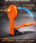 AR500 Steel Shooting Target 12 Inch Auto Reset Popper For Outdoor Range Training Orange Three Eighths Inch Thick Durable Hardened Steel
