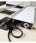 Heavy Duty 600Mm Acrylic And Pvc Plastic Sheet Bending Machine For Ad Channel Letters with settings and power connection.