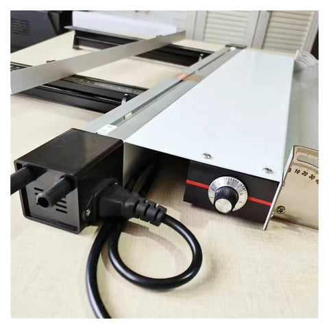 Heavy Duty 600Mm Acrylic And Pvc Plastic Sheet Bending Machine For Ad Channel Letters with settings and power connection.