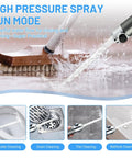 Filtered Shower Head With Handheld Pro Grade Filtration System spraying high pressure water for cleaning surfaces and drains