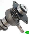 Transmission shaft with toothed gear and swash bearing clutch assembly for HR2470 rotary hammer, metal construction