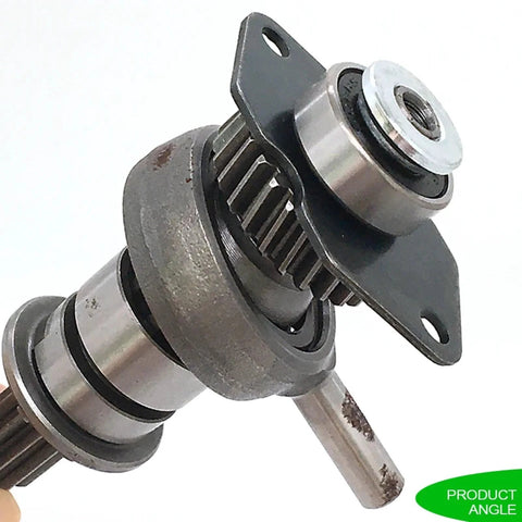 Transmission shaft with toothed gear and swash bearing clutch assembly for HR2470 rotary hammer, metal construction