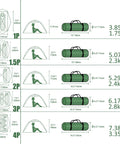 Ultralight 2 Person Backpacking Tent For Family Adventures Waterproof Three Season Camp Shelter dimensions chart