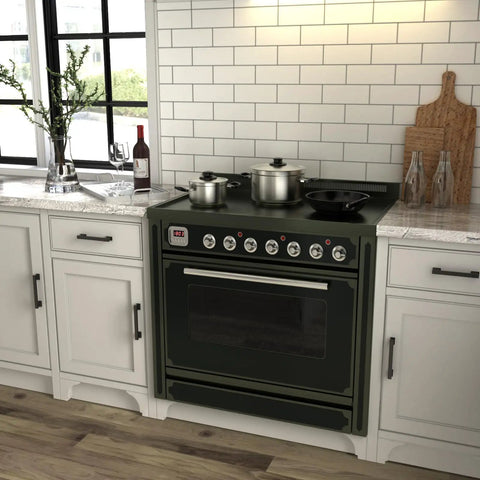 Modern kitchen with white cabinetry featuring 30 Pack 3 Inch Matte Black Solid Cabinet Handles Rust Resistant Kitchen Drawer Pulls