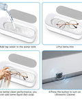 Steps to use 45KHz Ultrasonic Jewelry Cleaner Machine For Rings, Earrings, Necklaces, Silver, Glasses, Watches, 360 Degree Deep Cleaning