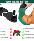 Lawn Aerator Shoes With 26 Spikes For Easy Yard Aeration And Deep Soil Breathing, contrasting features with thicker sole